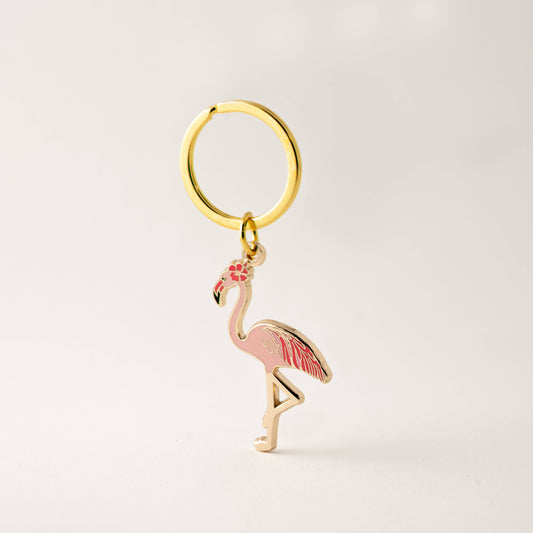 Pink Flamingo Keychain