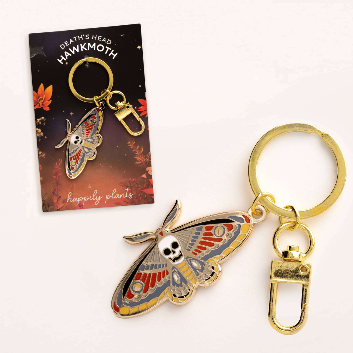 Death’s Head Hawkmoth Keychain Charm
