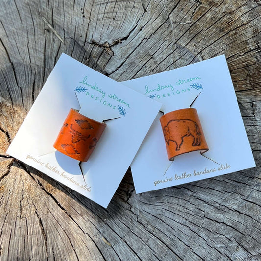 Leather Bandana Slide - Buffalo