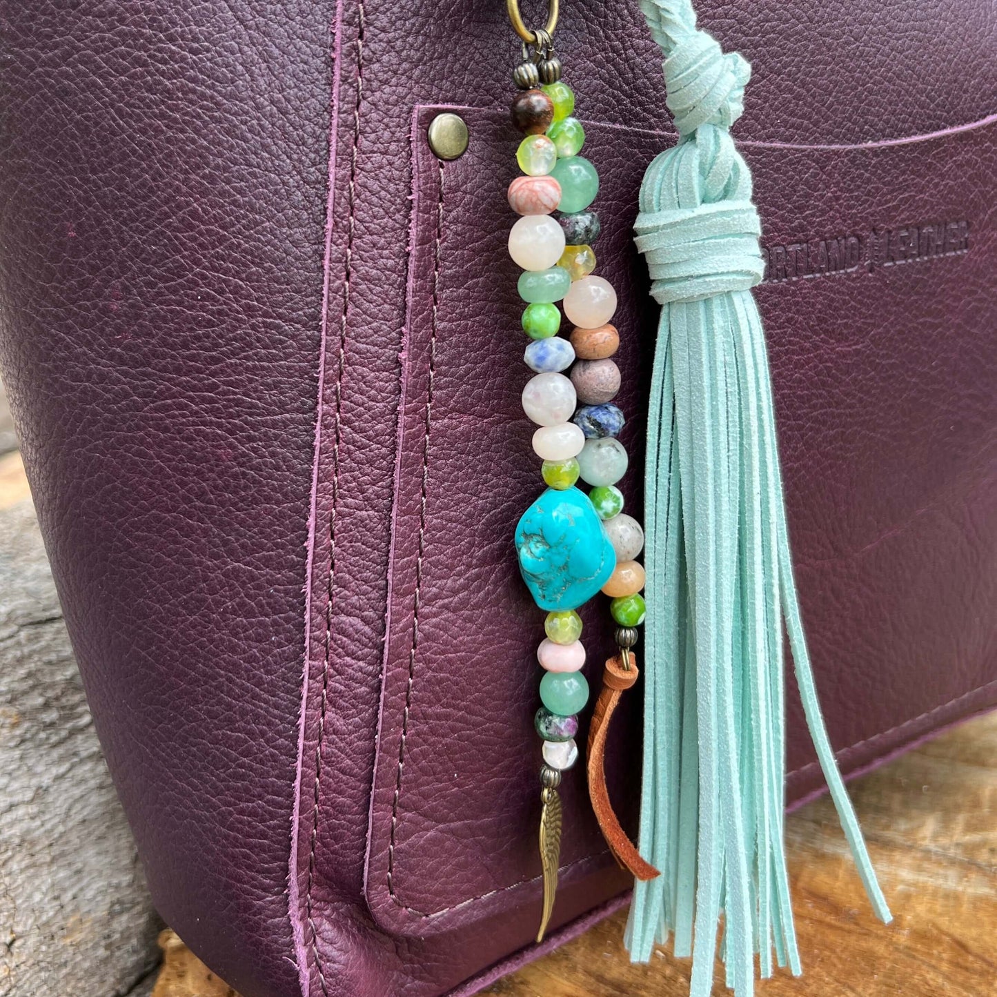 Boho Beaded Purse Charm