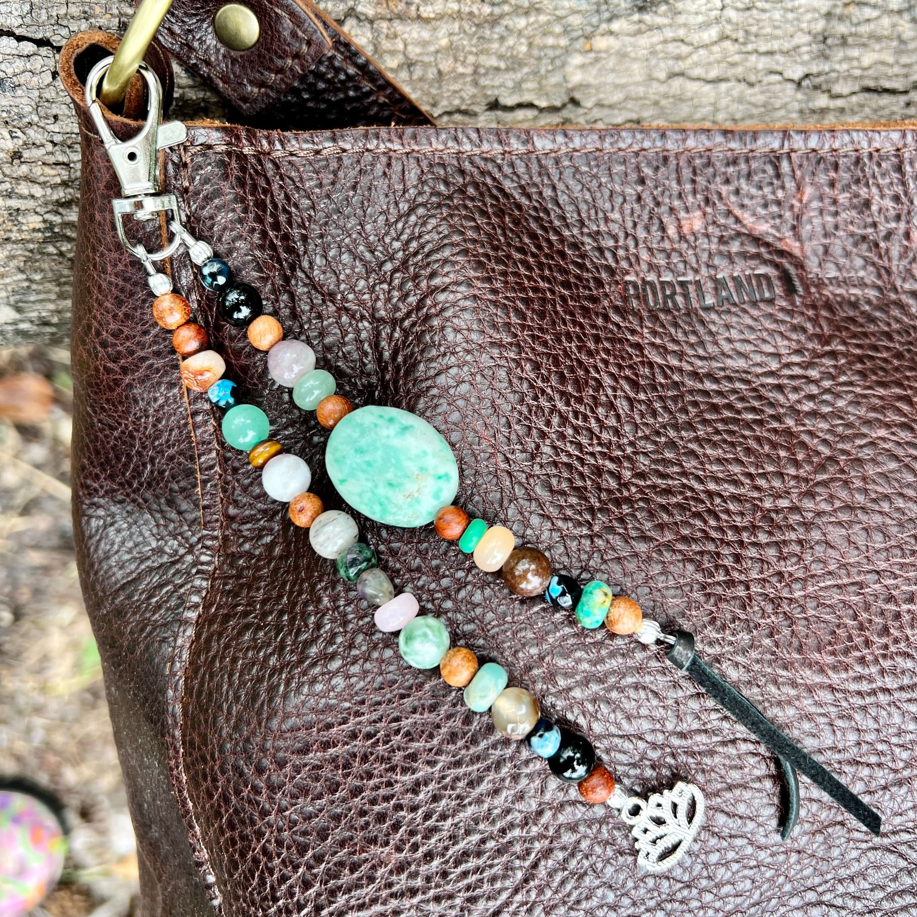 Boho Beaded Purse Charm
