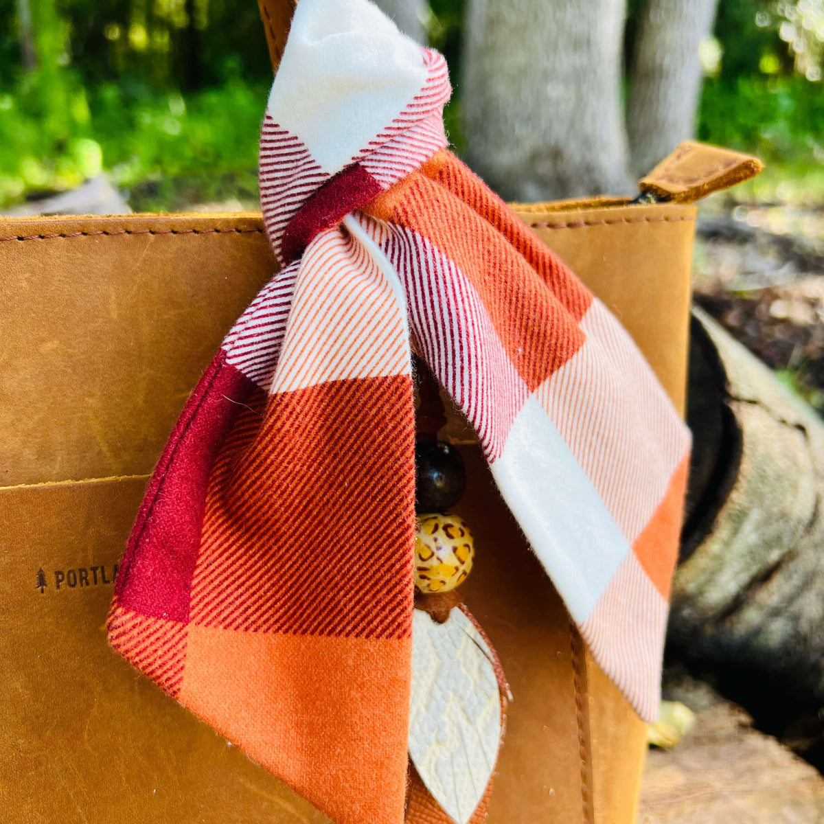 Purse Scarf - Autumn Buffalo Plaid Flannel