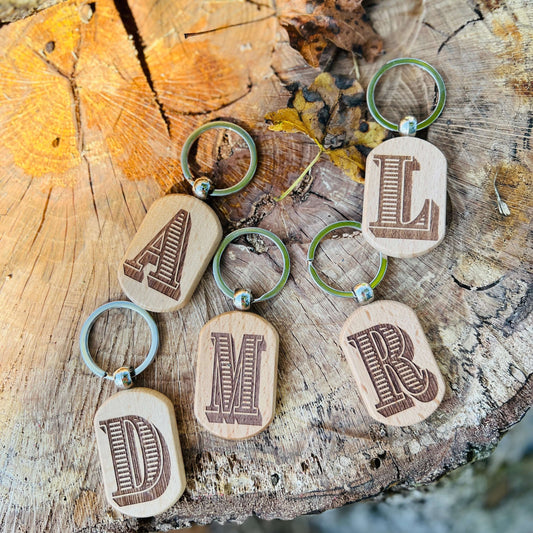 Monogram Initial Keychain