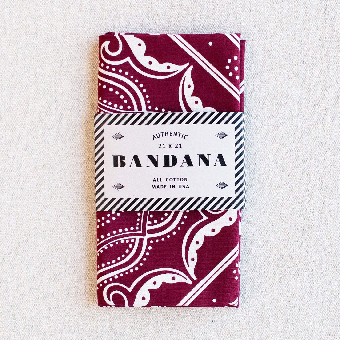 Western Bandana Scarf - Red Wine