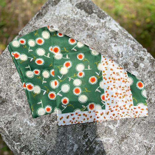 green floral square scarf
