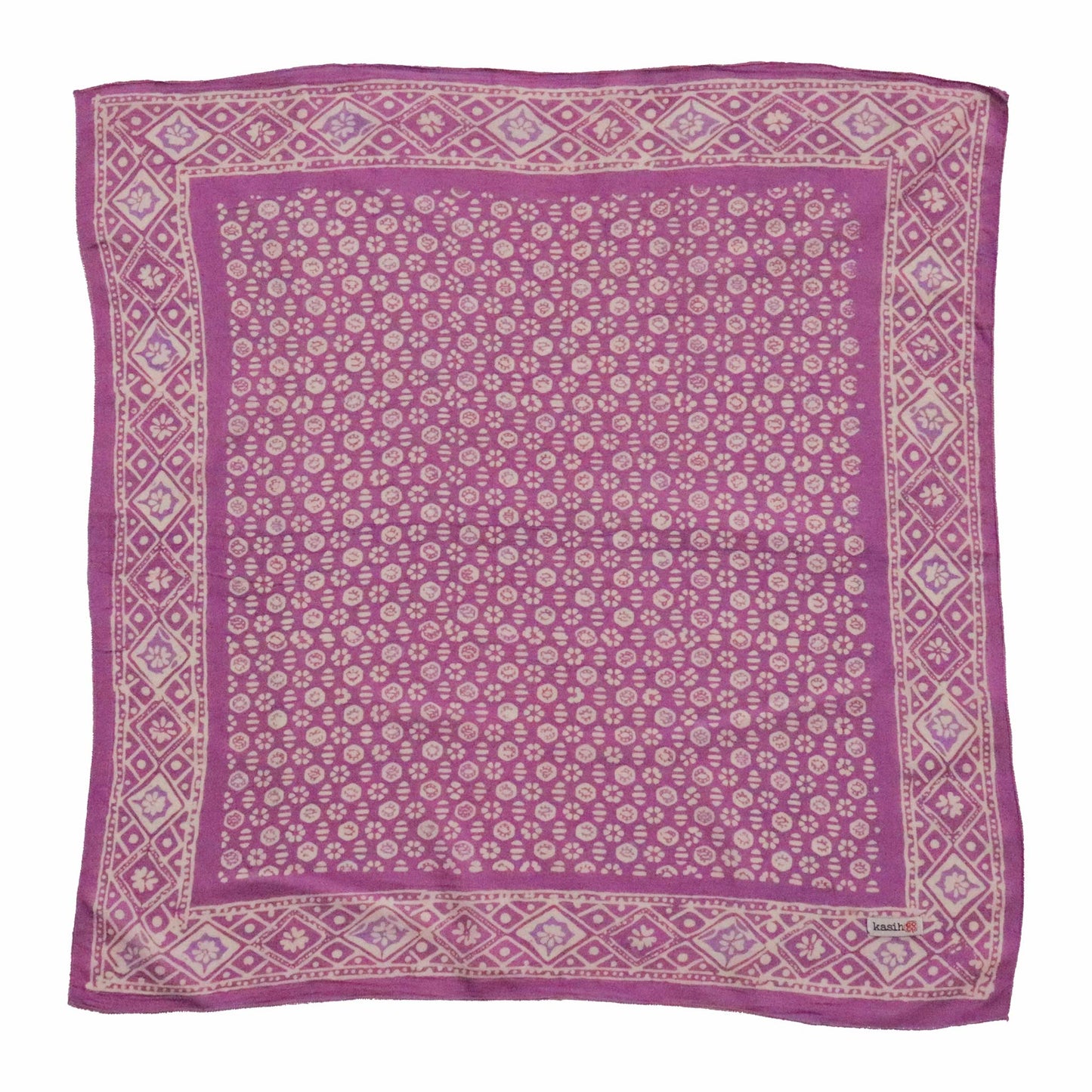 purple cotton batik bandana scarf
