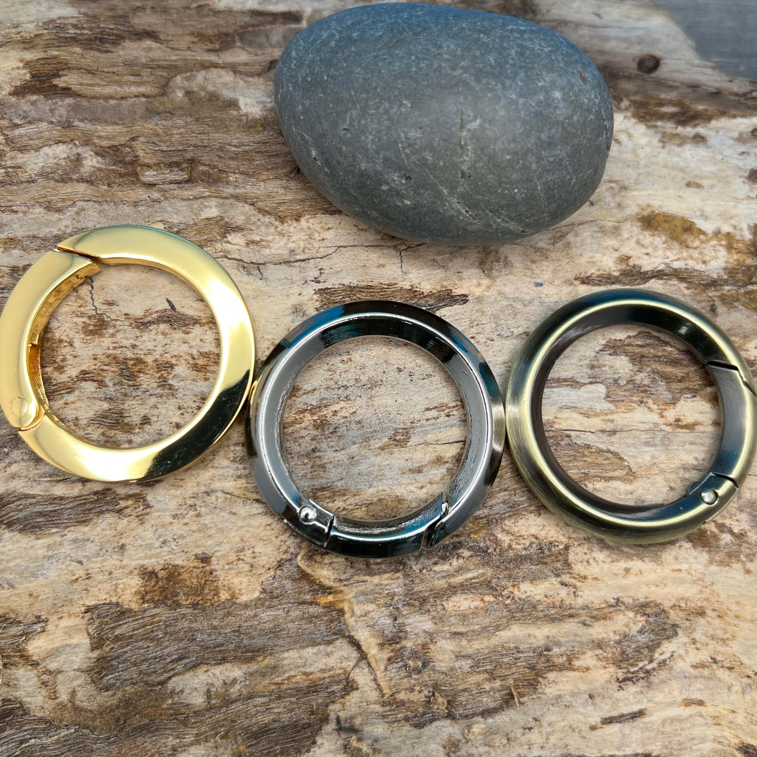 Spring Gate Round O Ring Clip - For Handbag, Totes and Keychain Charms