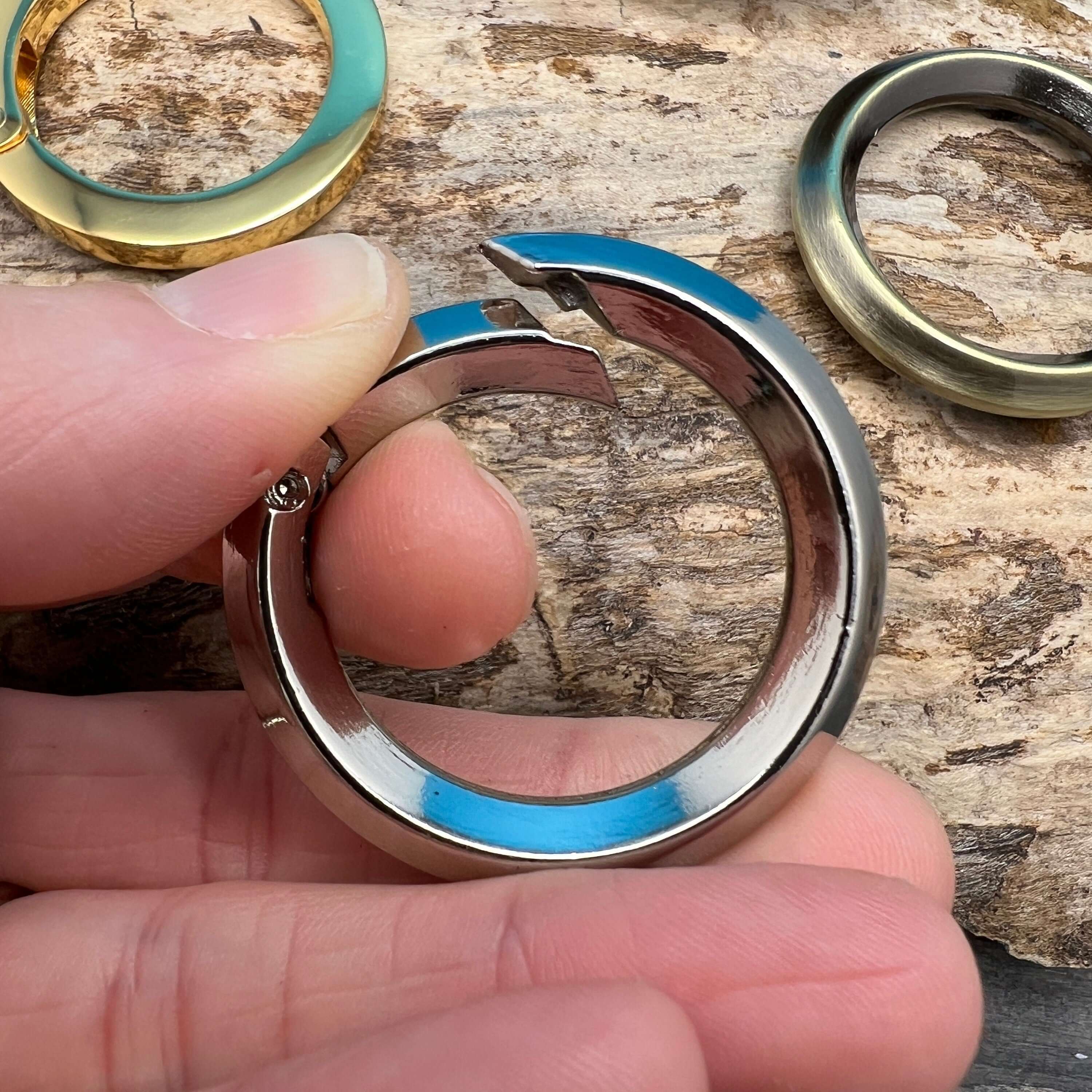 Spring Gate Round O Ring Clip - For Handbag, Totes and Keychain Charms