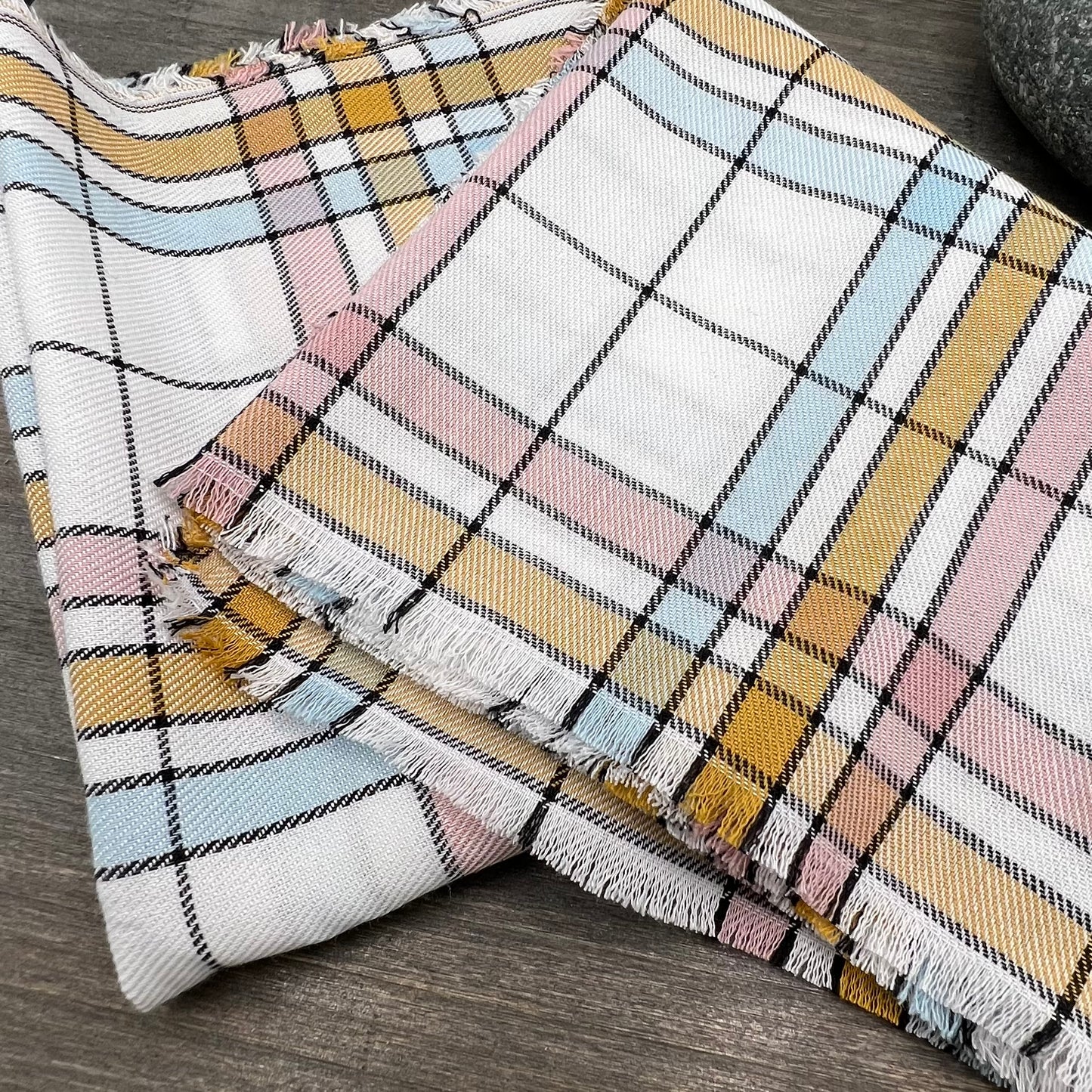 Bandana Square Scarf in Spring Plaid
