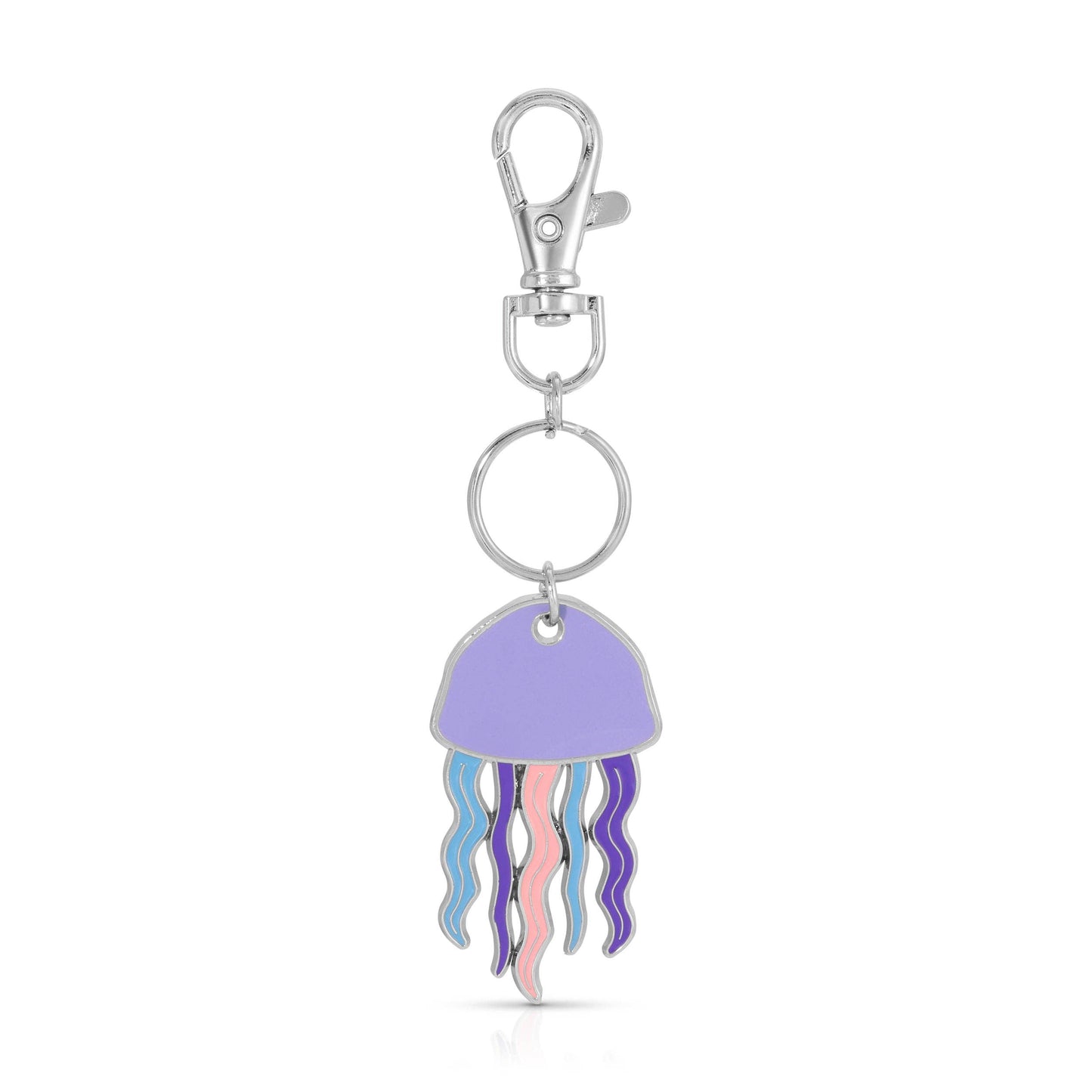 Ocean Life Keychain - Silver - Jellyfish