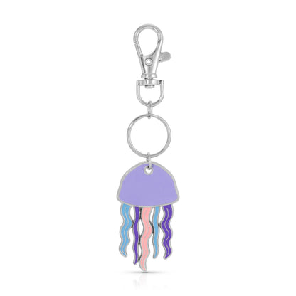 Ocean Life Keychain - Silver - Jellyfish