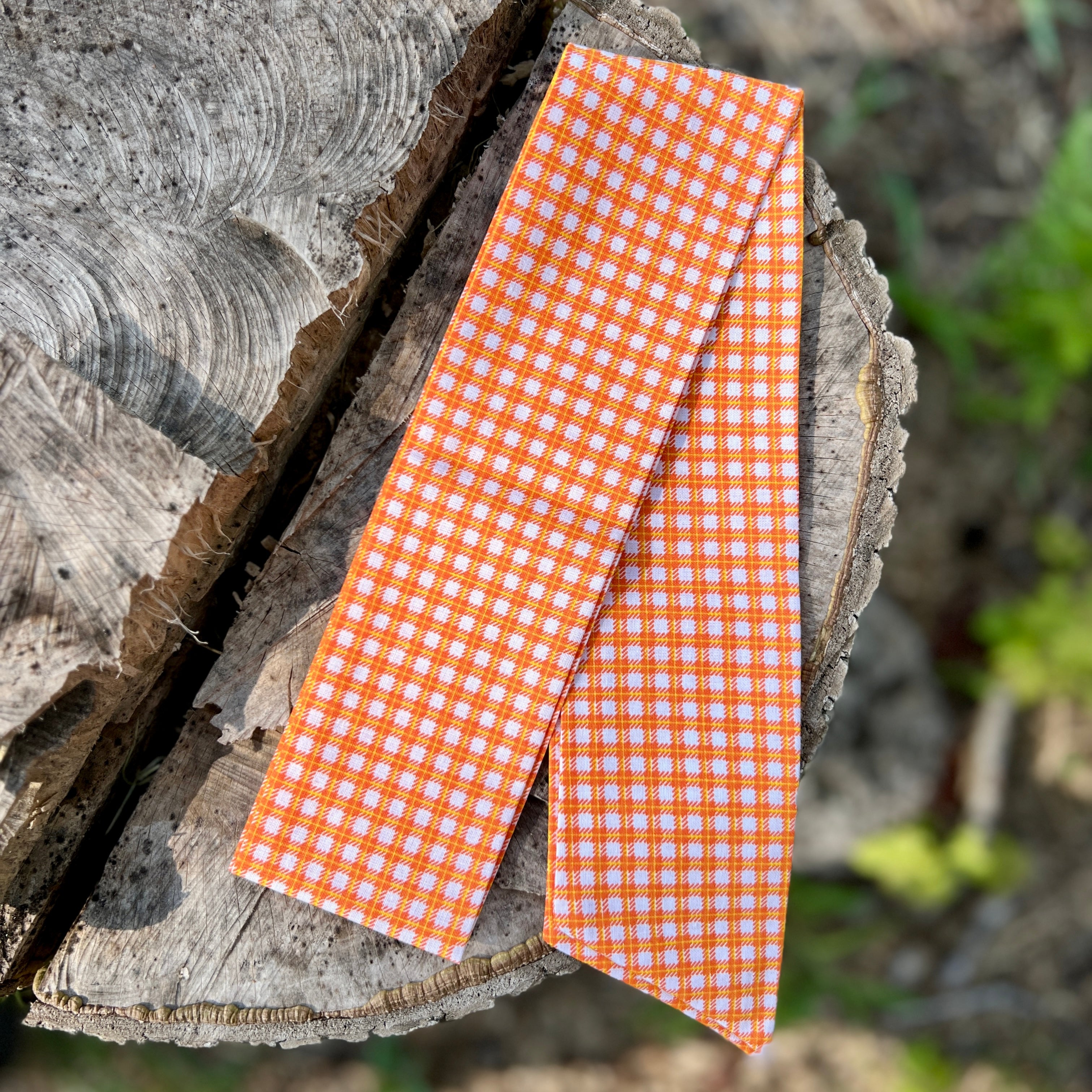 Purse Scarf - Orange Plaid