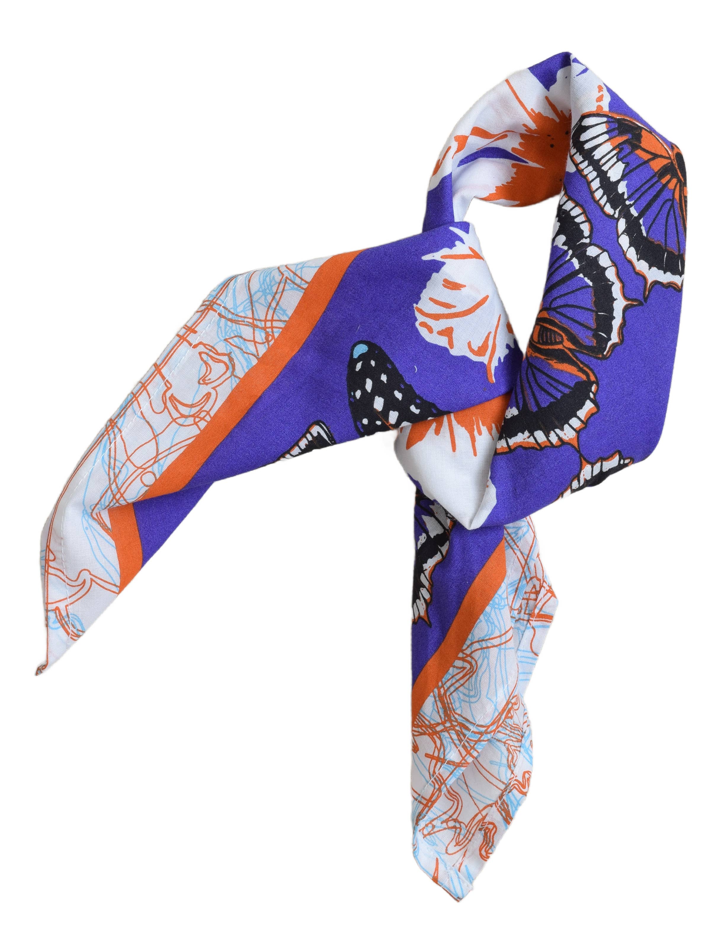 Butterfly Bandana - 100% Cotton - Pollinator Print - Floral