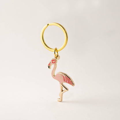 Pink Flamingo Keychain