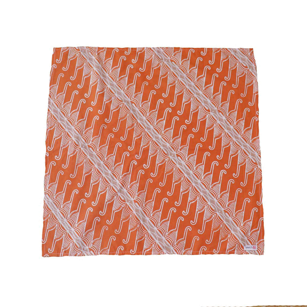 Batik Bandana - Orange and White