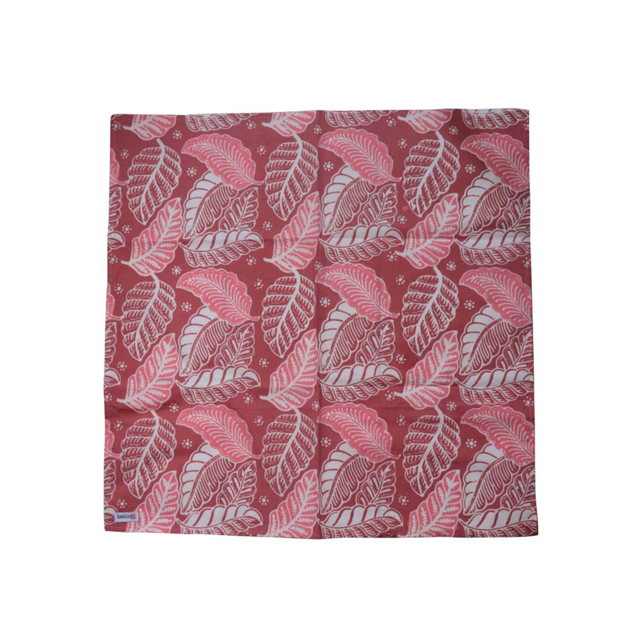 Batik Bandana Cream Peach Leaves
