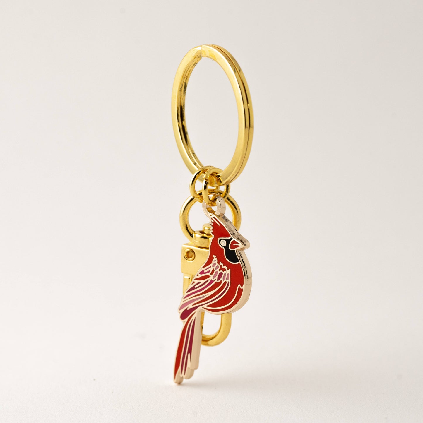 Red Cardinal Keychain & Bag Charm, Bird Gifts, Remembrance