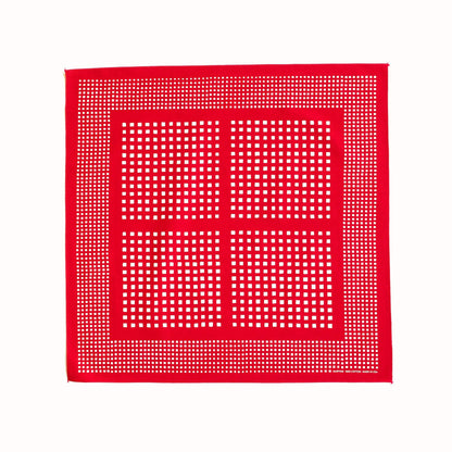 Red Check Windowpane Bandana