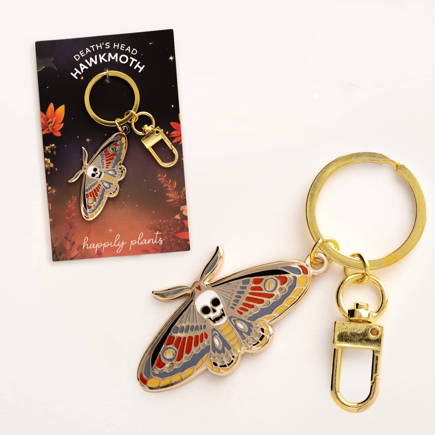 Death’s Head Hawkmoth Keychain Charm