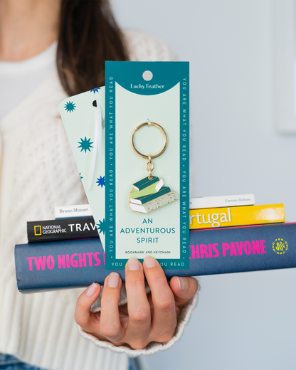 Book Lover Keychain  - Adventure
