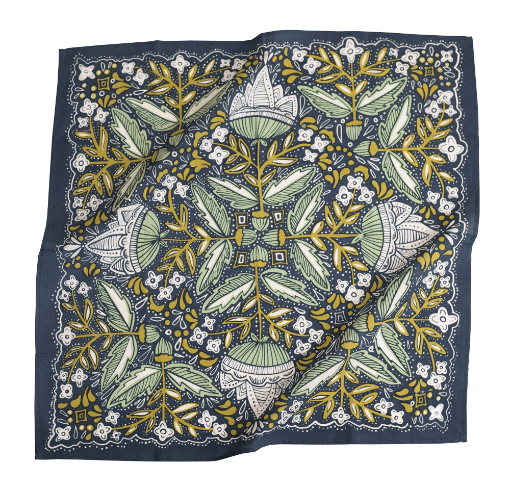 Bandana Square Scarf - No. 017 Amelia