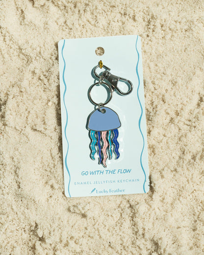 Ocean Life Keychain - Silver - Jellyfish