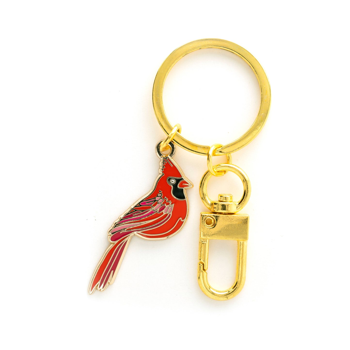 Red Cardinal Keychain & Bag Charm, Bird Gifts, Remembrance