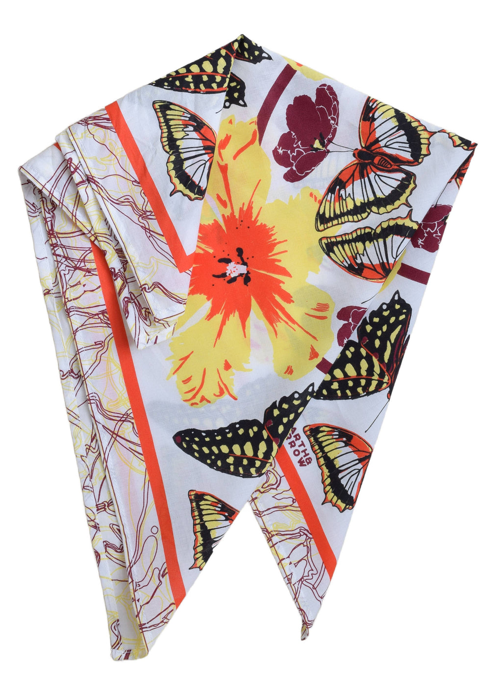 Butterfly Bandana - 100% Cotton - Pollinator Print - Floral
