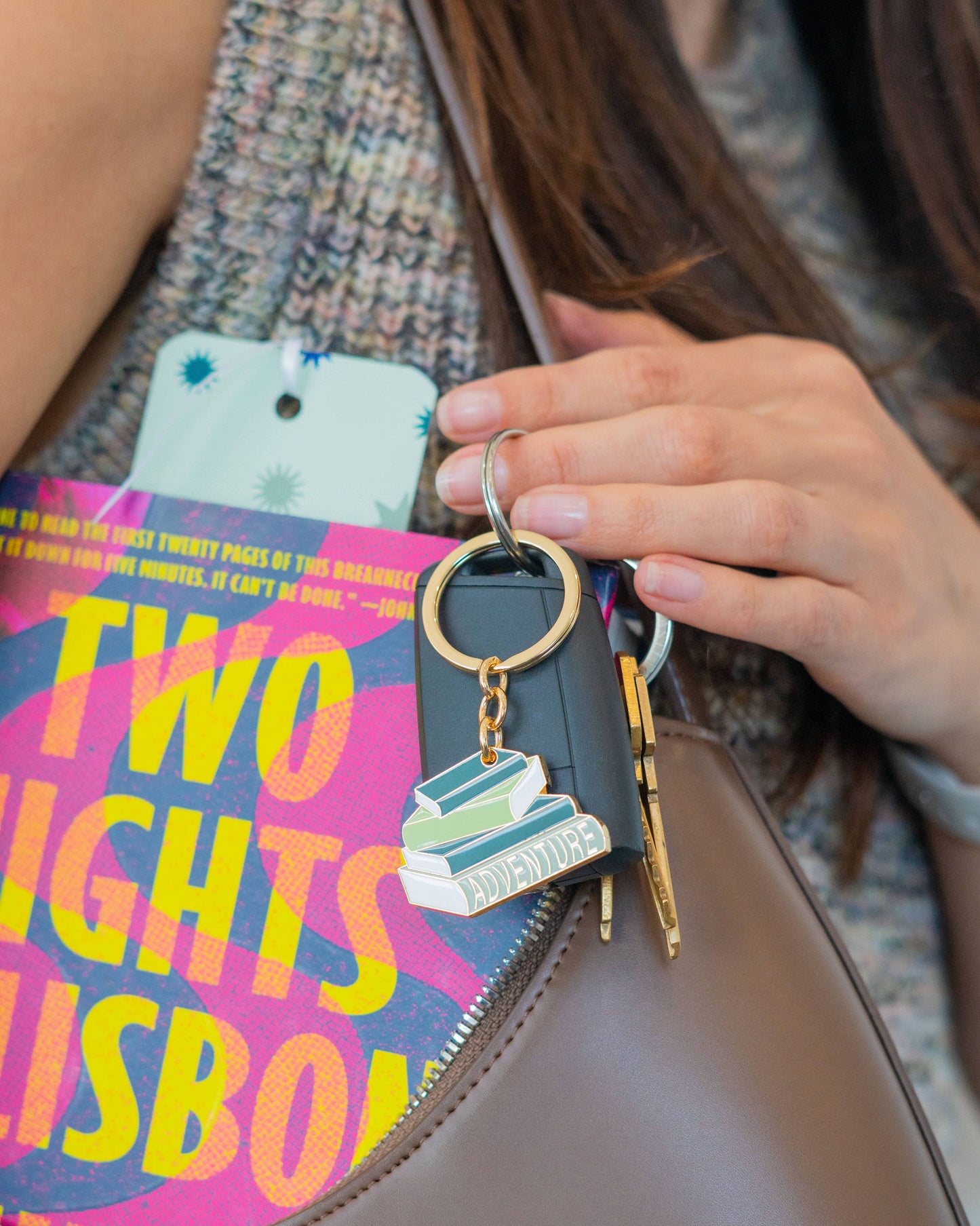 Book Lover Keychain  - Adventure