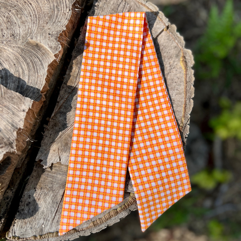 Purse Scarf - Orange Plaid