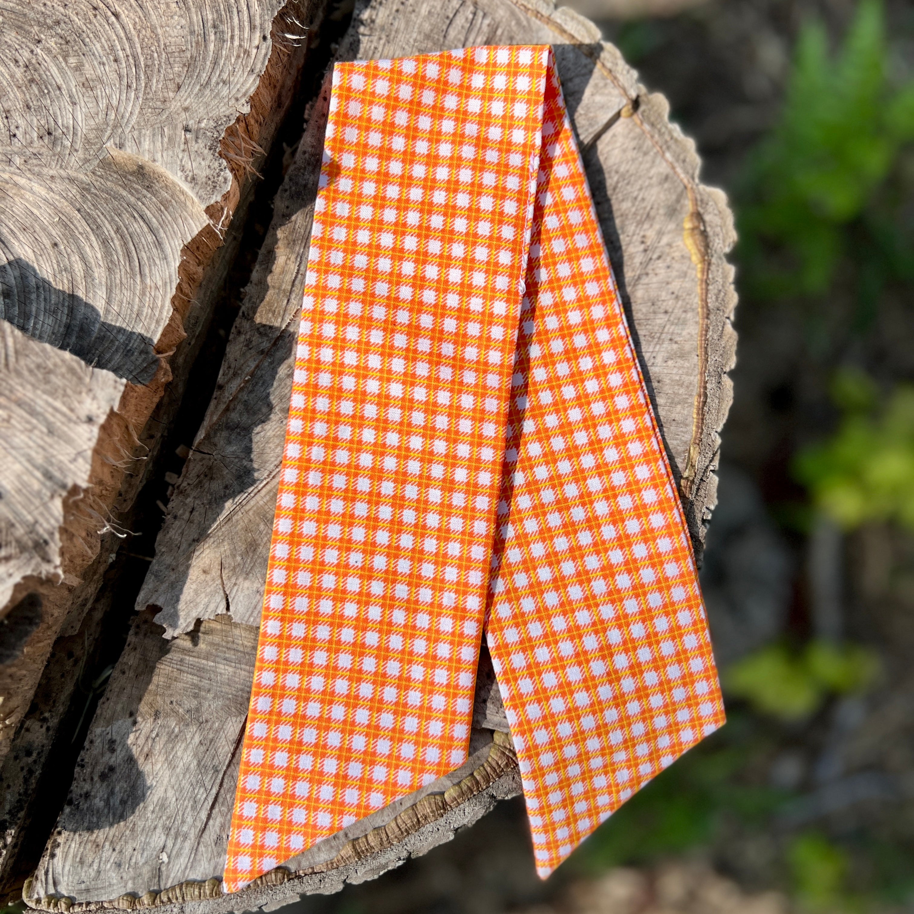 Purse Scarf - Orange Plaid
