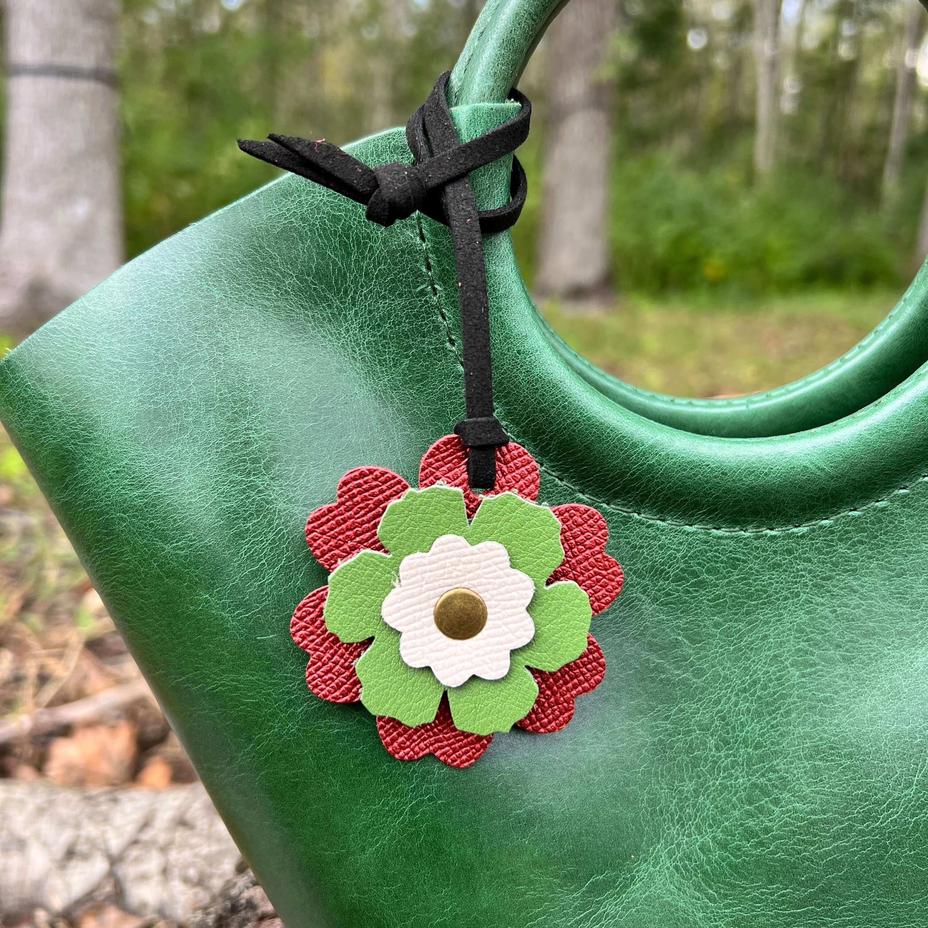 Christmas Flower and Scarf Bag Charm
