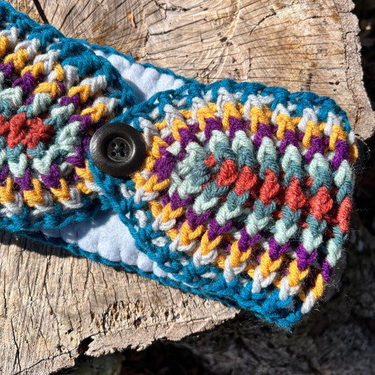 Winter Headband with Fleece Lining - Stripes