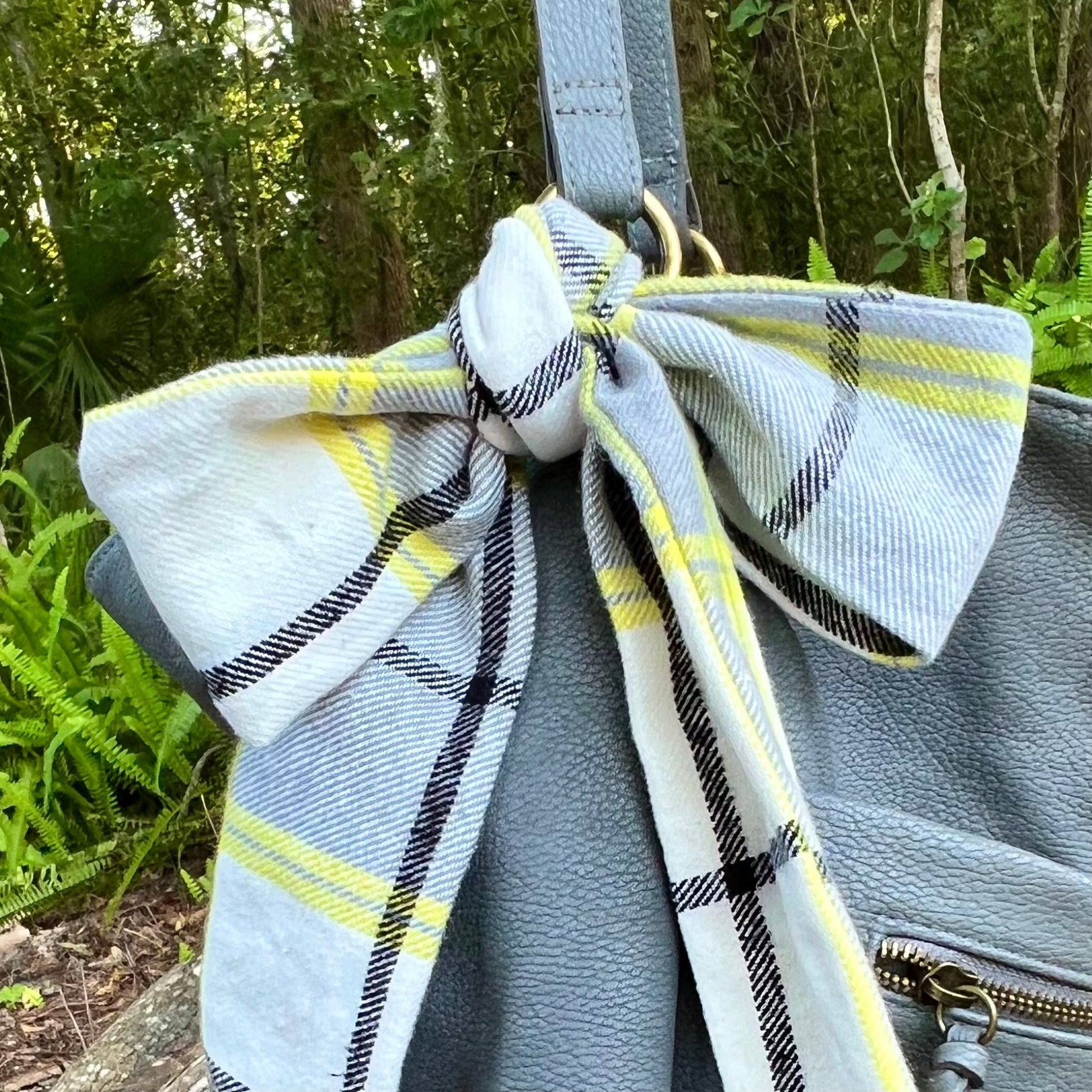 plaid flannel purse scarf