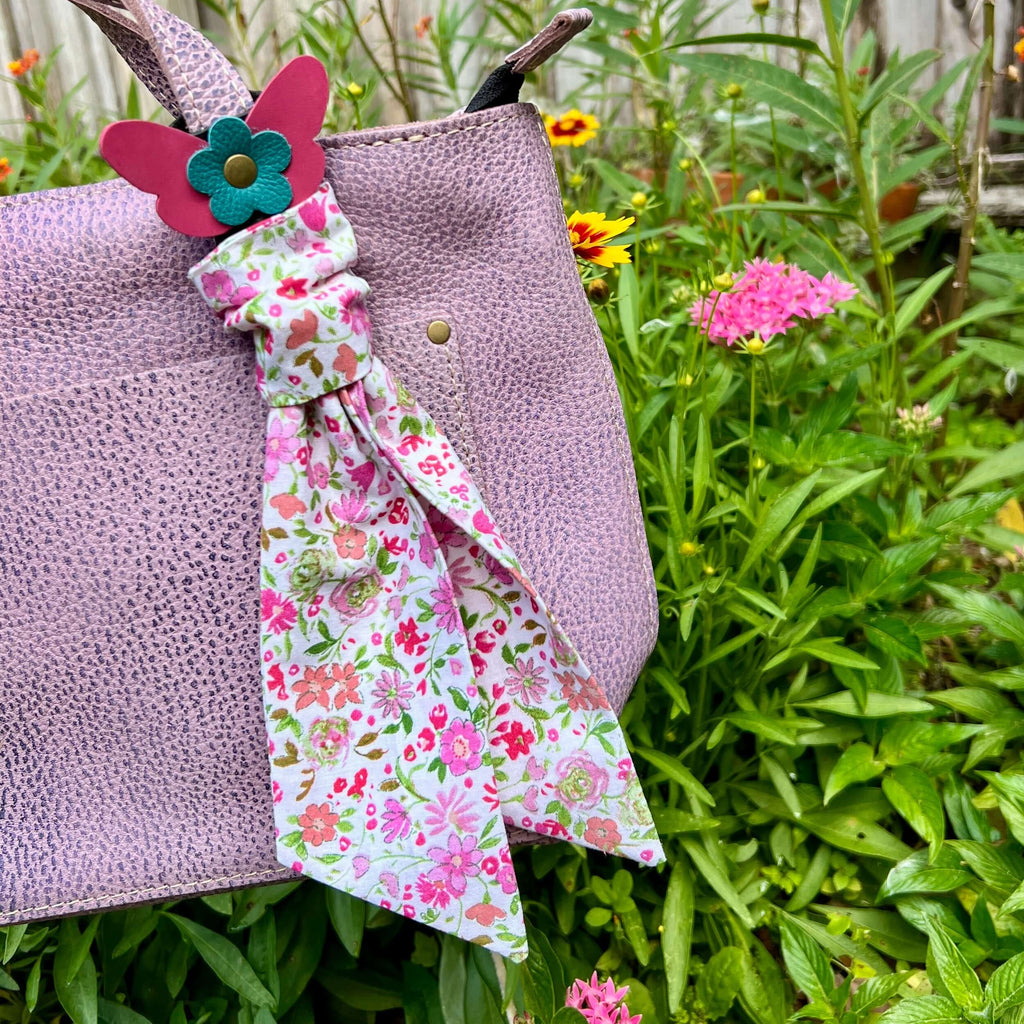 Purse Charm Holder - Butterfly in Pink and Blue