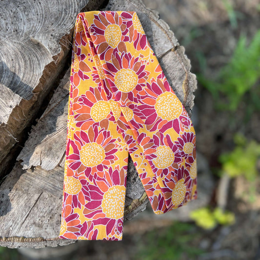 Purse Scarf in Autumn Sunflowers