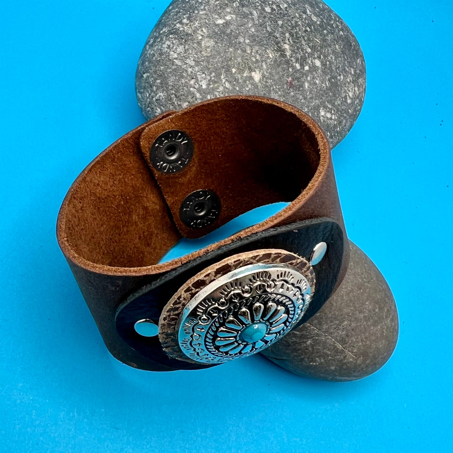 Western Style Leather Cuff Bracelet