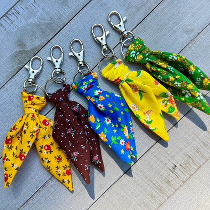 Scarf Key Chain Retro Floral