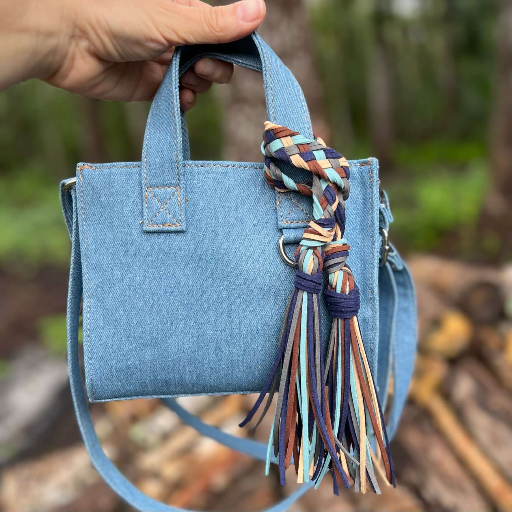 Braided Double Tassel Bag Charm