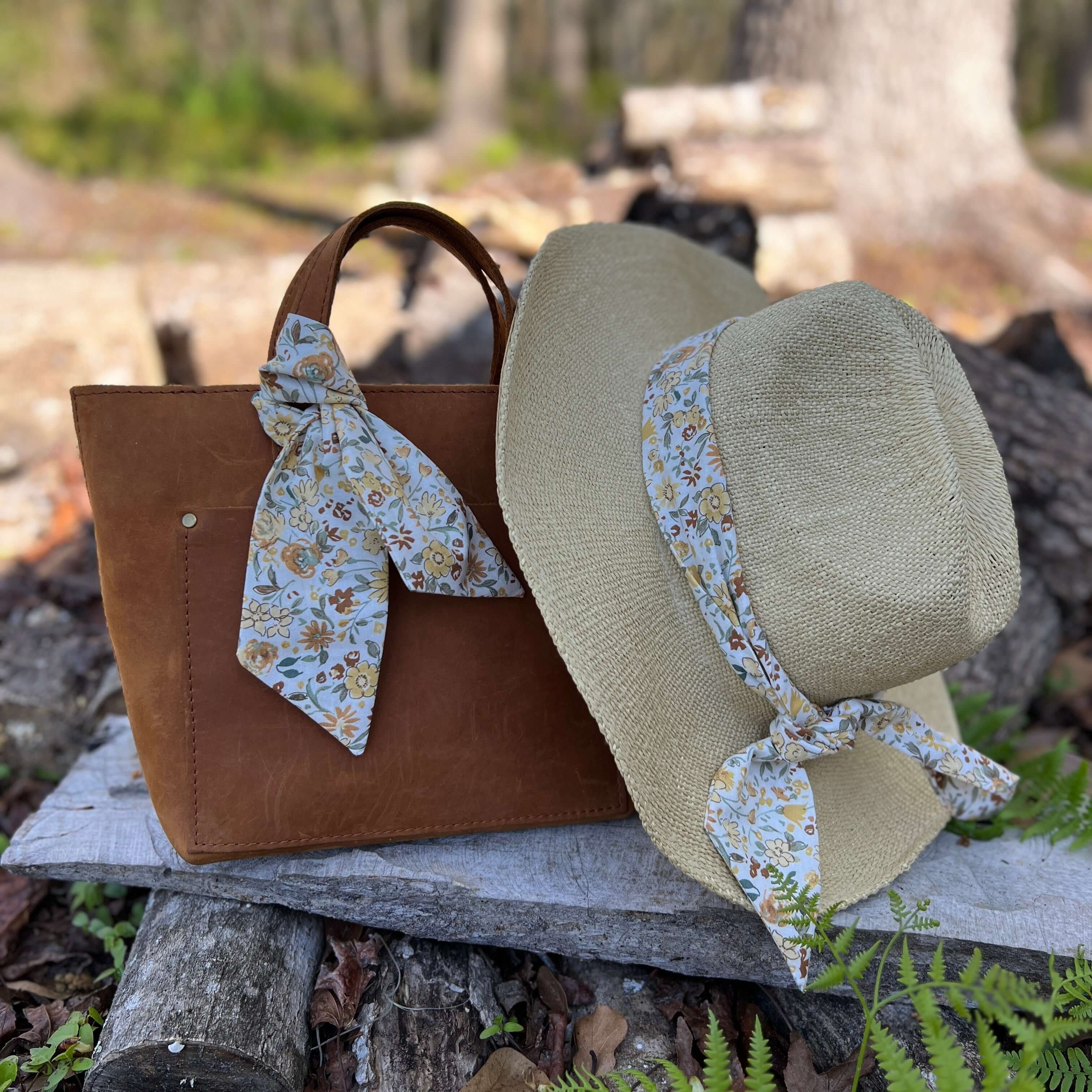 Slim Floral Scarf - Spring Yellow