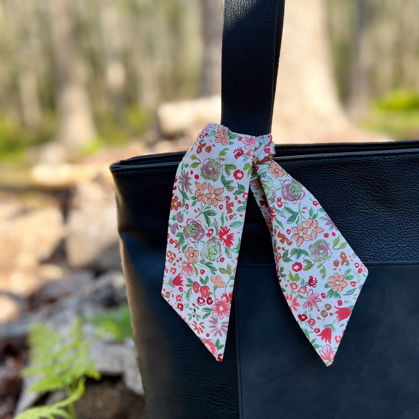 Purse Scarf - Spring Pink Floral Scarf