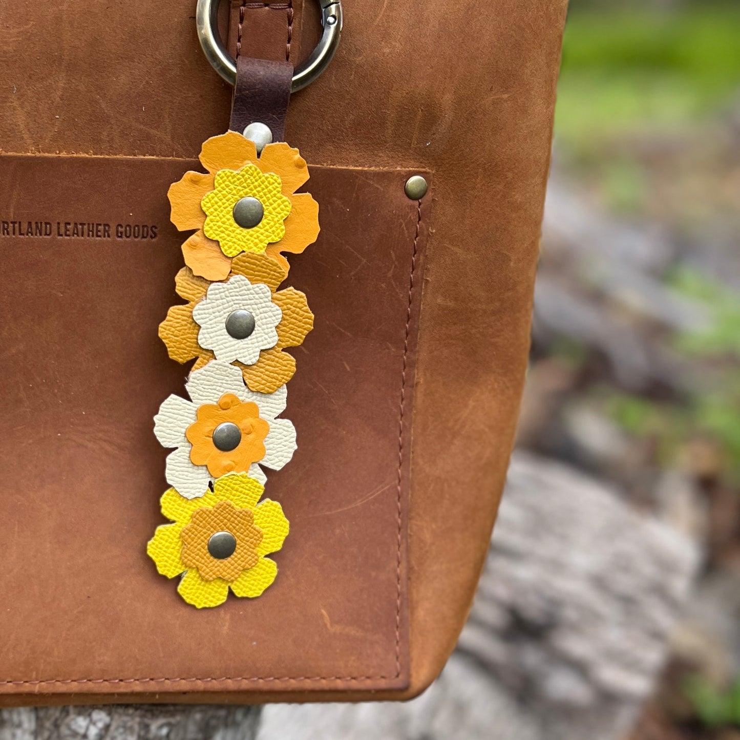 Cascading Flowers Deluxe Purse Charm