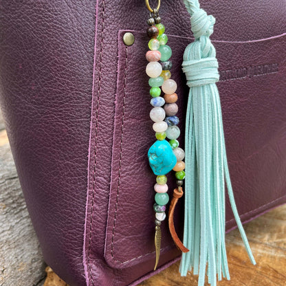 Boho Beaded Purse Charm