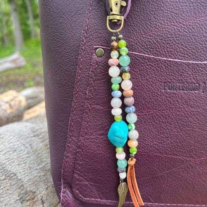 Boho Beaded Purse Charm