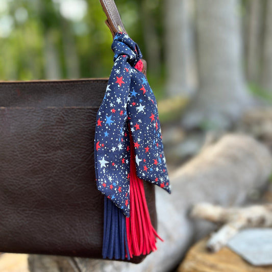 Fireworks and Stars Red, White and Blue Scarf