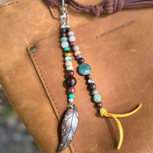 Boho Beaded Purse Charm