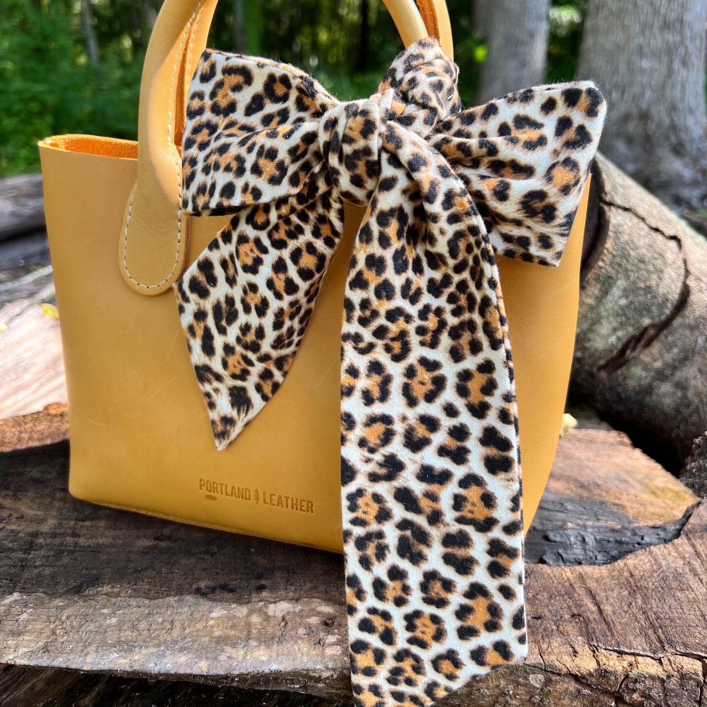 cheetah print flannel purse scarf