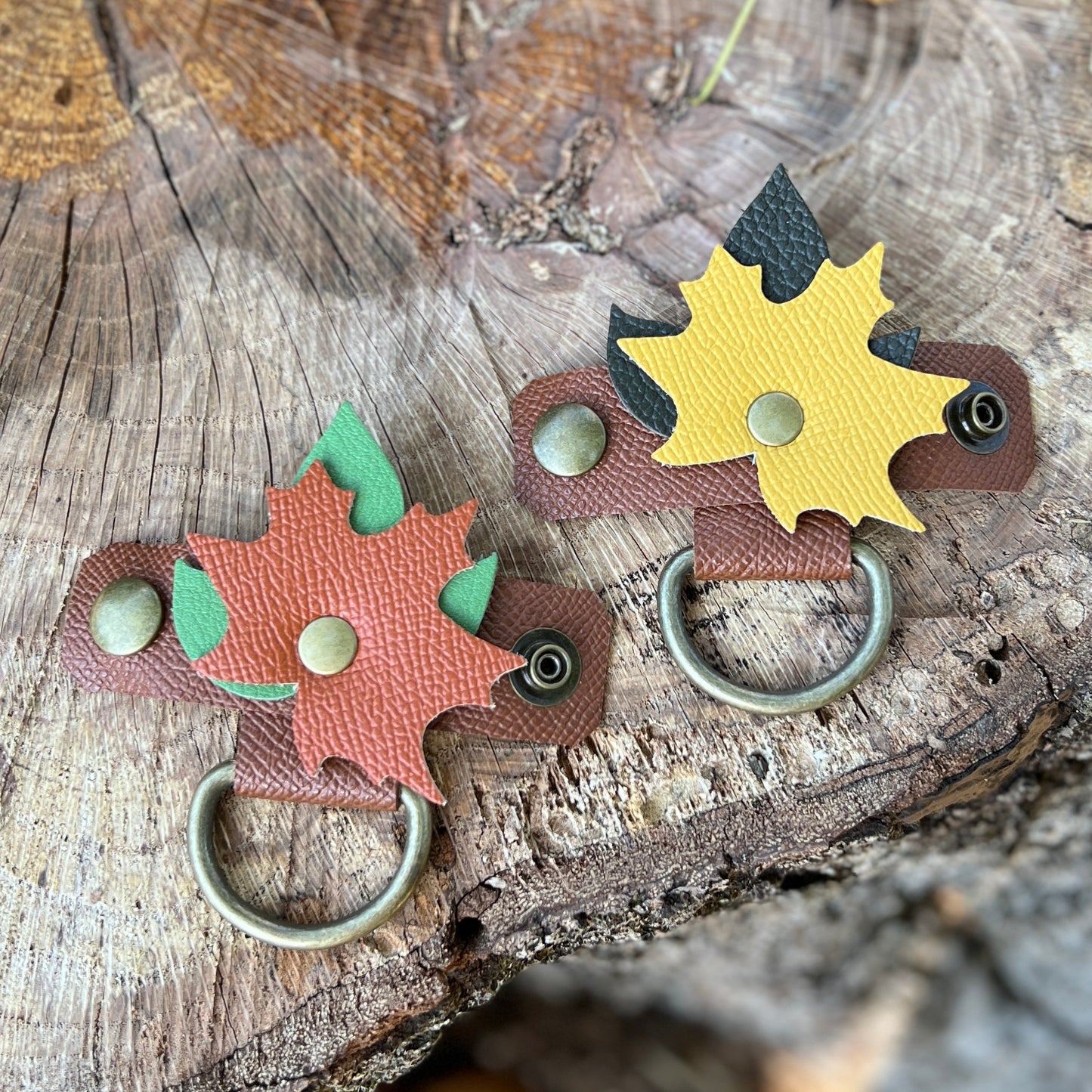 Fall Leaves Purse Charm Holder