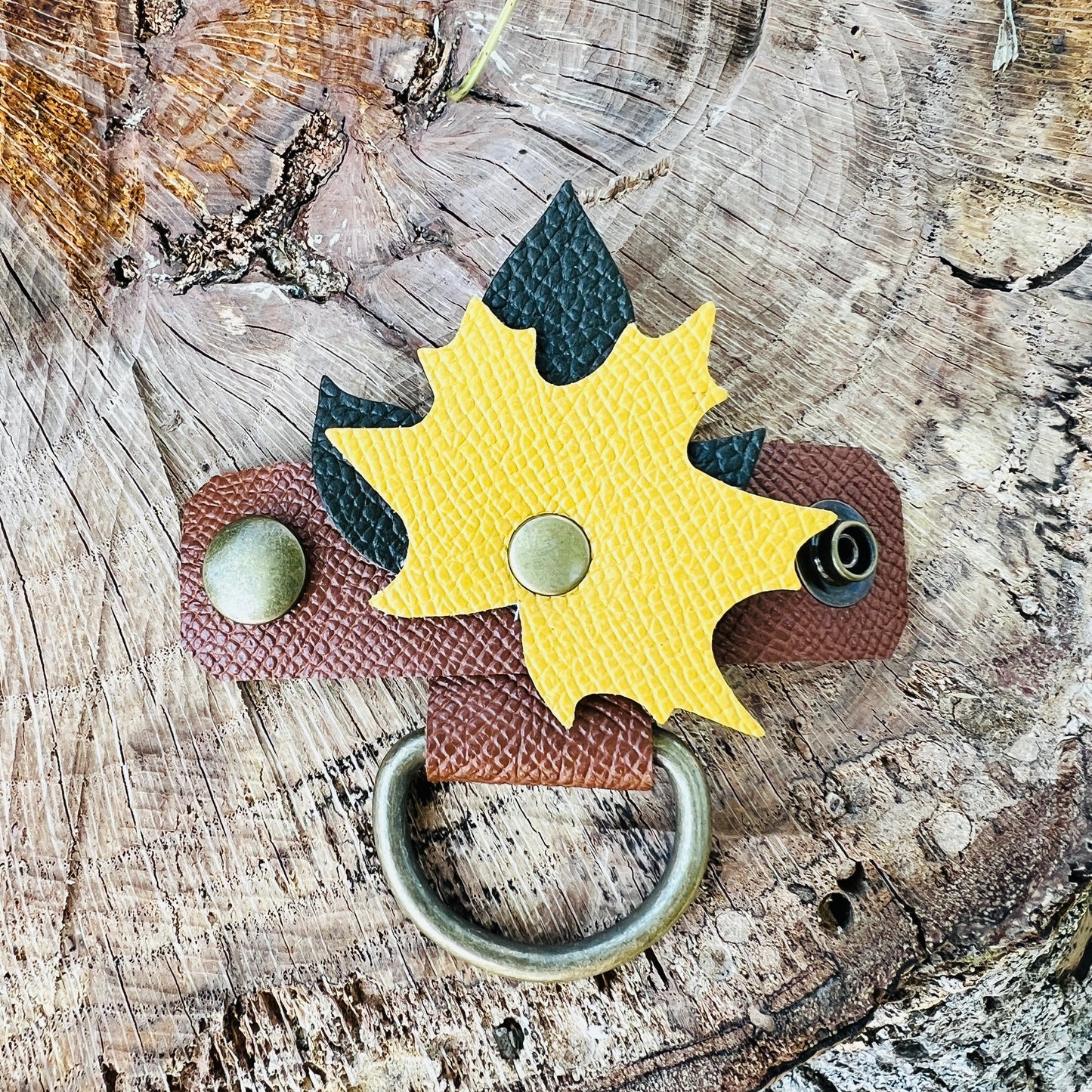 Fall Leaves Purse Charm Holder