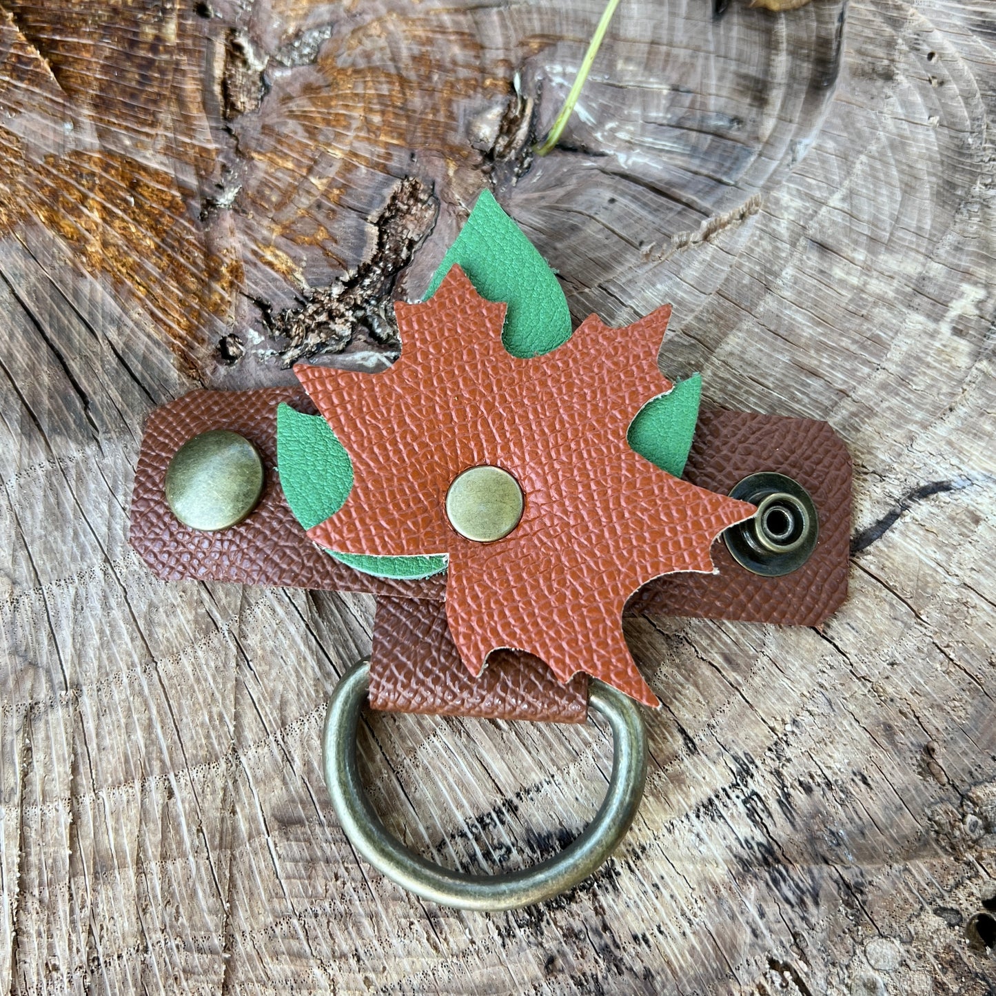 Fall Leaves Purse Charm Holder